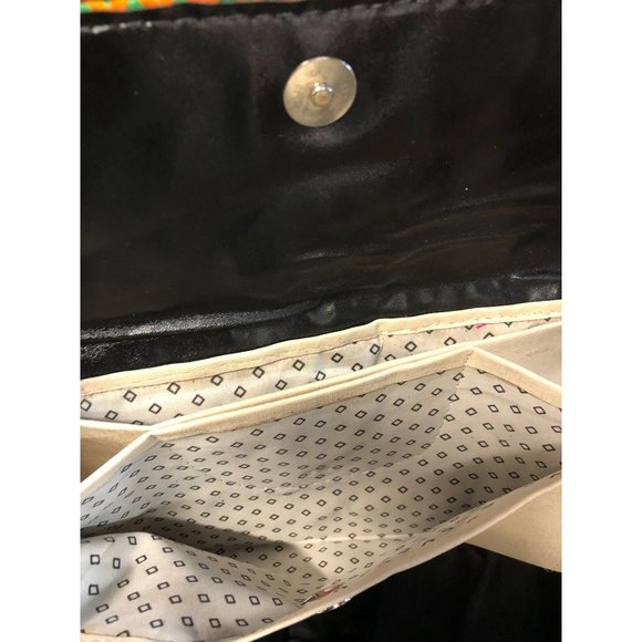 Neon Pink Yellow and Blue Embroidered Small Shoulder Pocketbook from India - Picture 5 of 6